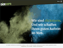Tablet Screenshot of clickstorm.de